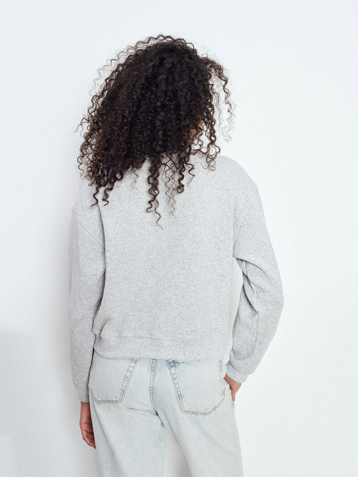 Evona Sweatshirt in Melange Light Grey