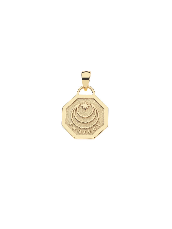 PROTECT Evil Eye Petite Embellished Pendant and Chain in Gold