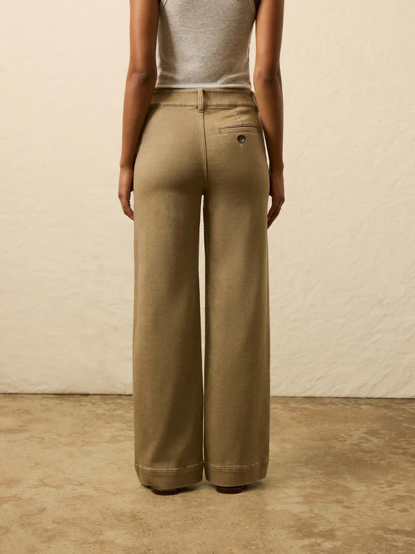 Stretch Terry Sailor Trouser in Dessert Khaki
