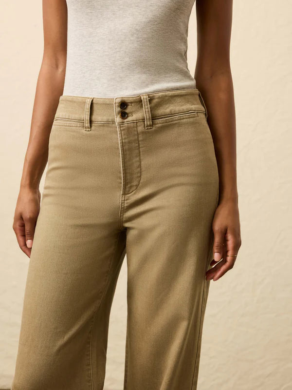 Stretch Terry Sailor Trouser in Dessert Khaki