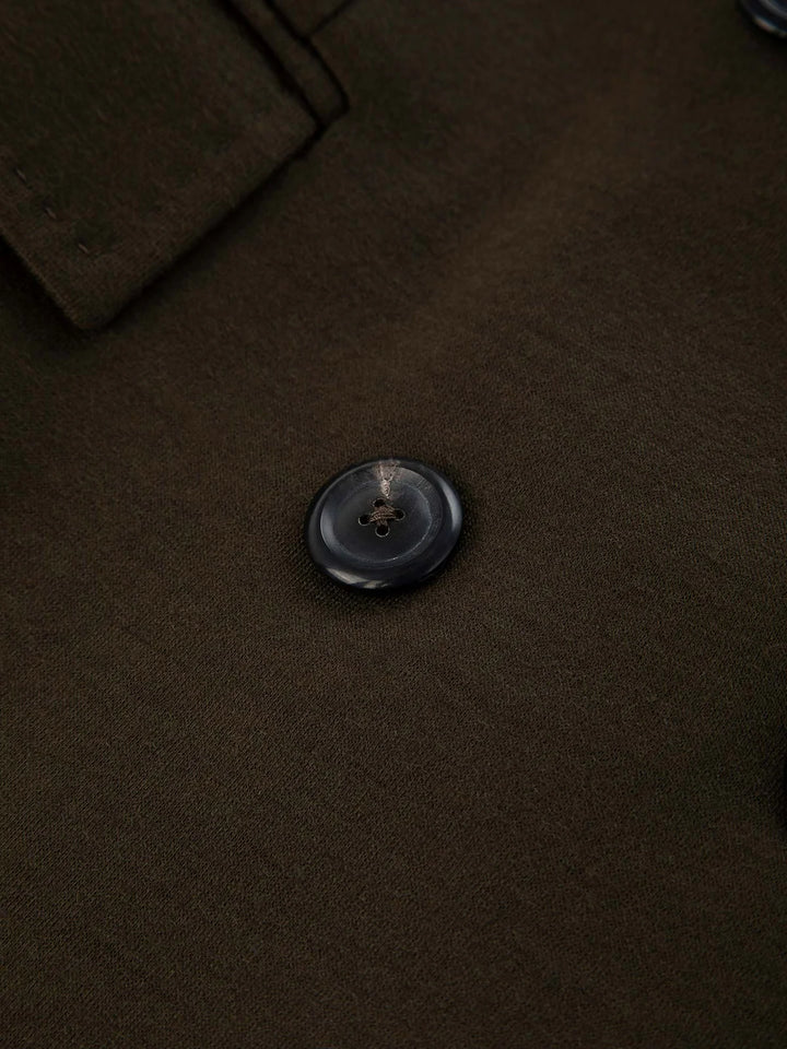Luxury Double-Breasted Jacket in Dark Forest