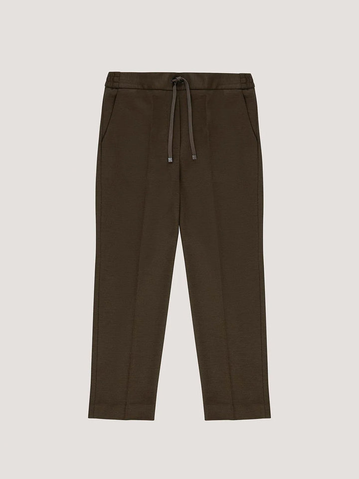 Luxury Carrot Trouser in Dark Forest