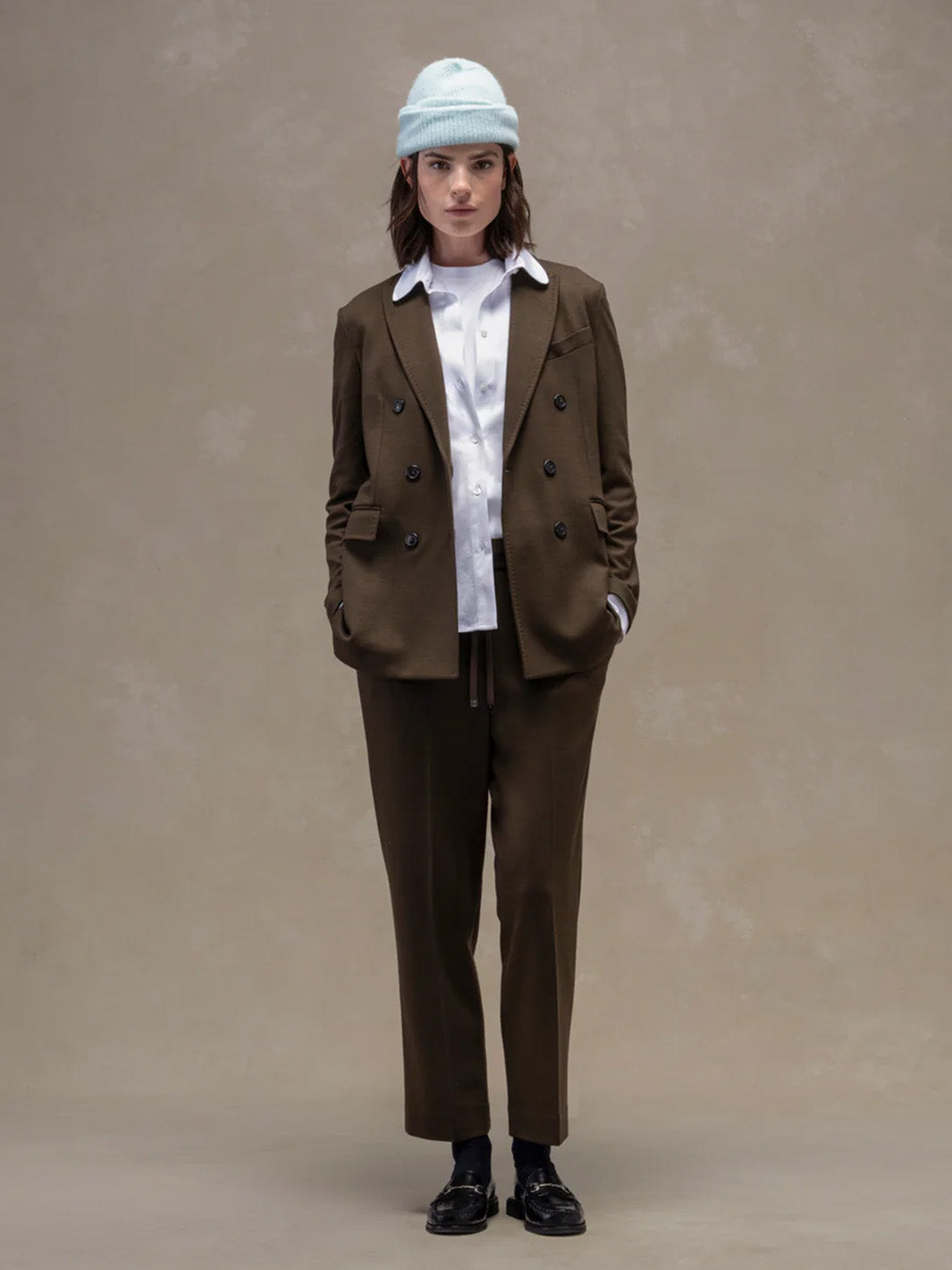 Luxury Carrot Trouser in Dark Forest