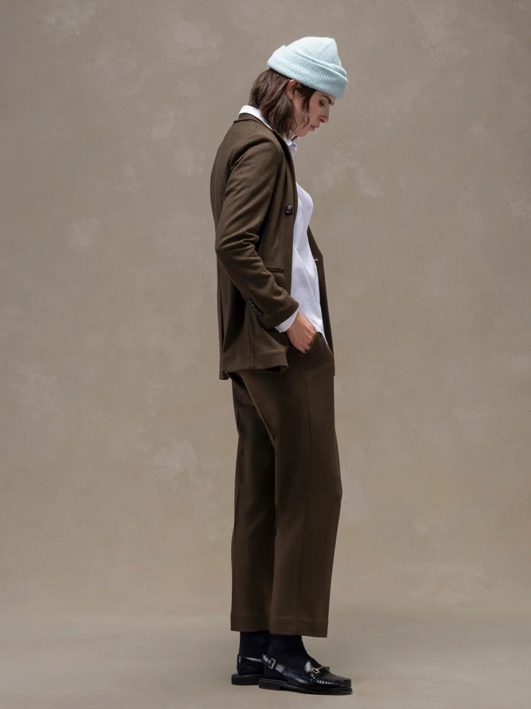 Luxury Carrot Trouser in Dark Forest