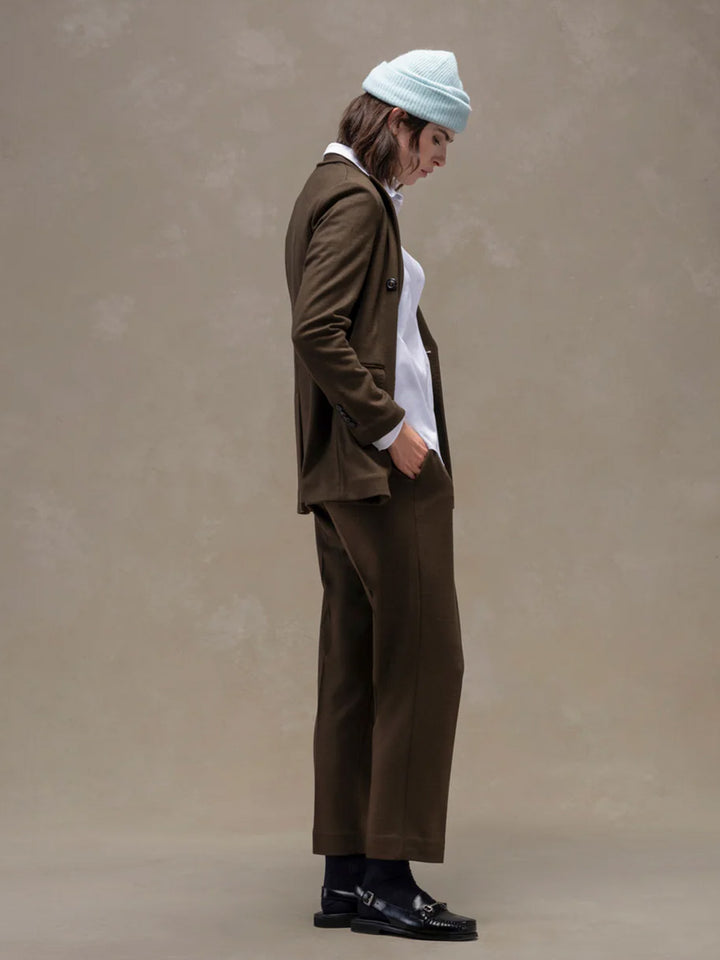 Luxury Carrot Trouser in Dark Forest