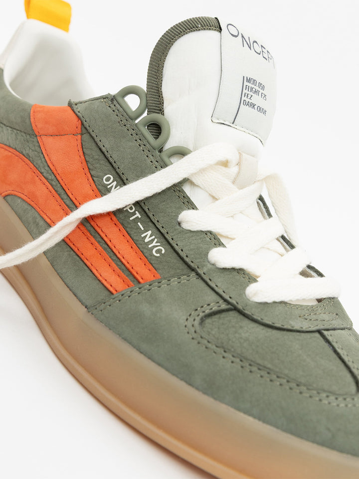 Fez Court Sneaker in Dark Olive