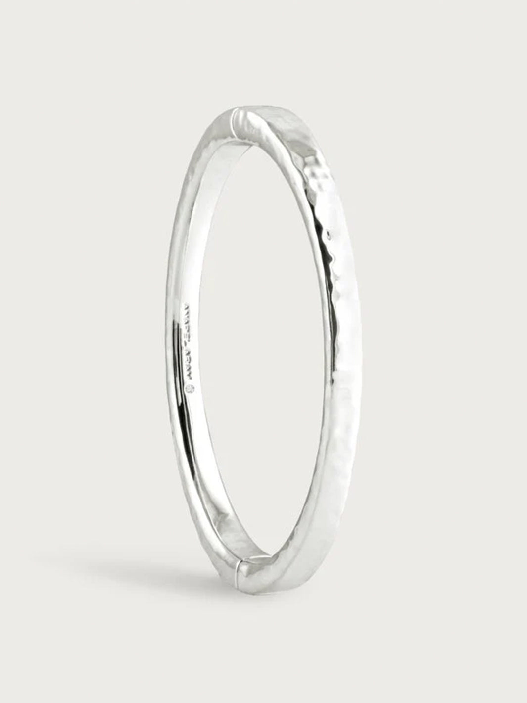 Farrier Medium Hinged Bangle in Silver