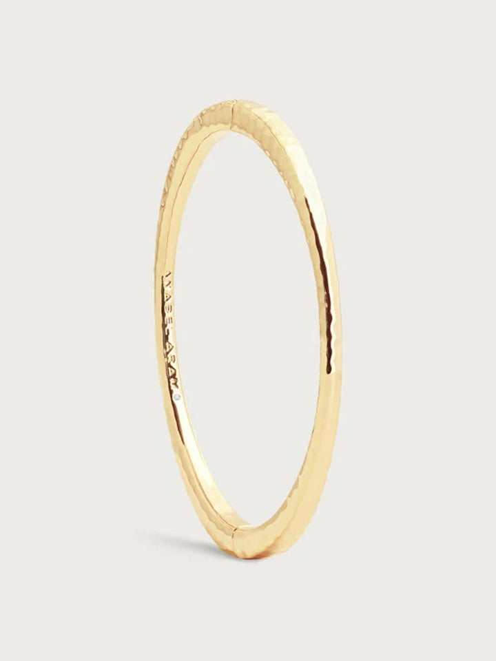 Farrier Thin Hinged Bangle, Gold