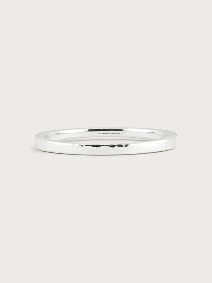 Farrier Medium Hinged Bangle in Silver