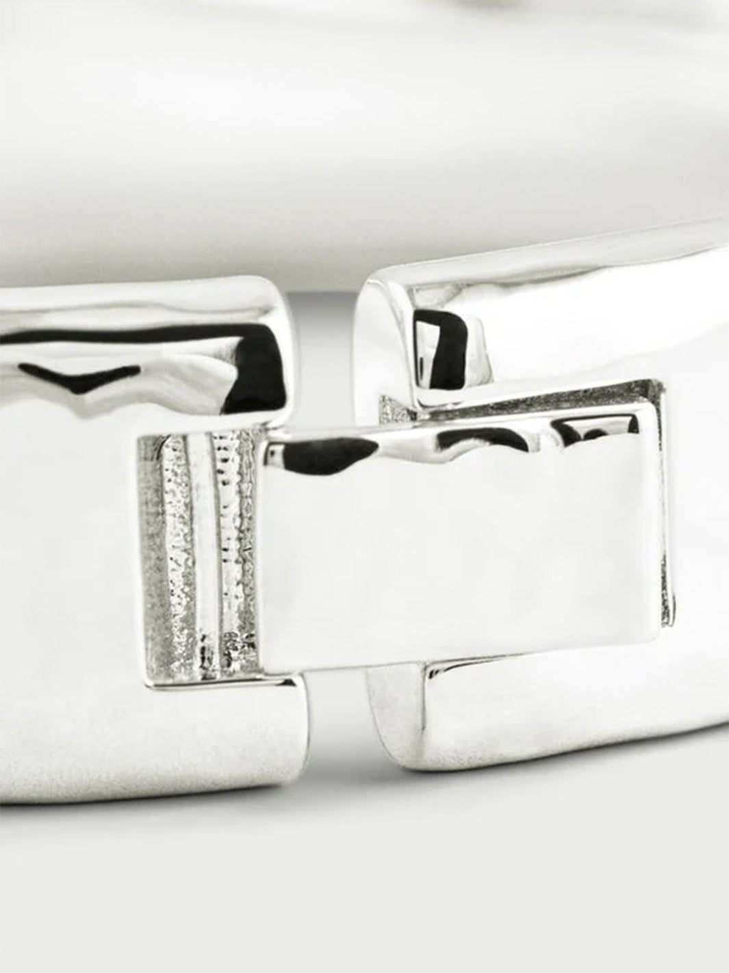 Farrier Wide Hinged Bangle, Silver