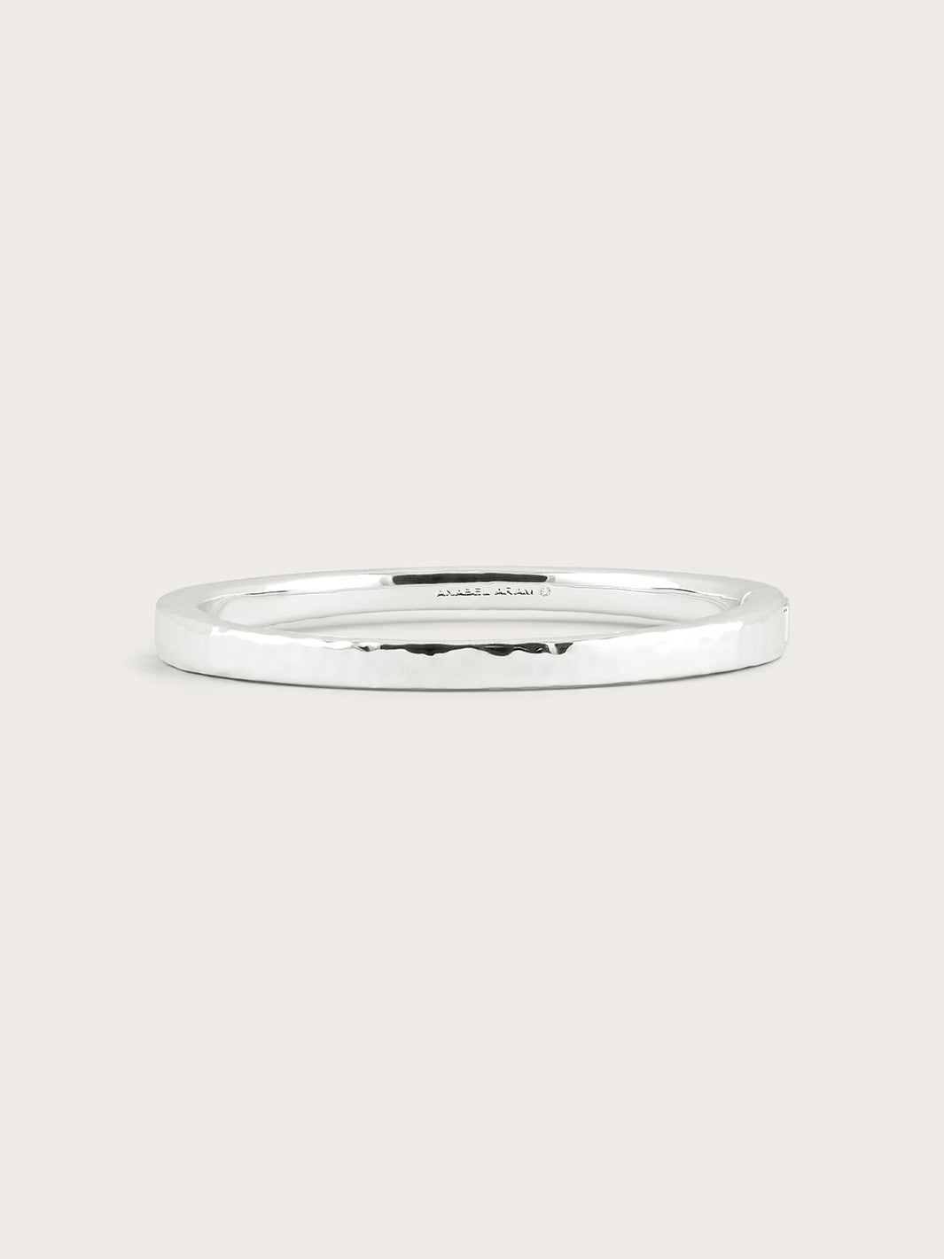 Farrier Medium Hinged Bangle in Silver