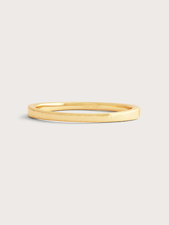 Farrier Medium Hinged Bangle in Gold