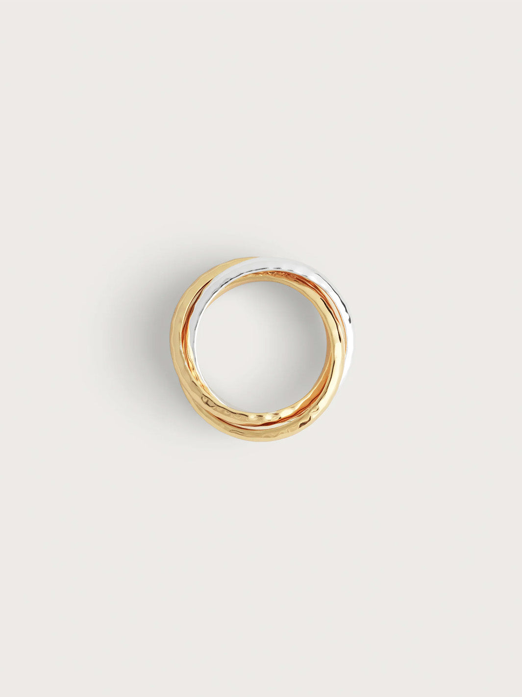 Farrier Mixed Metal Triple Band Ring