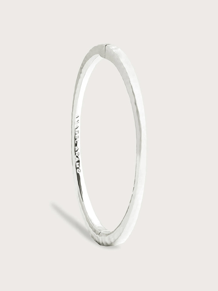 Farrier Thin Hinged Bangle in Silver