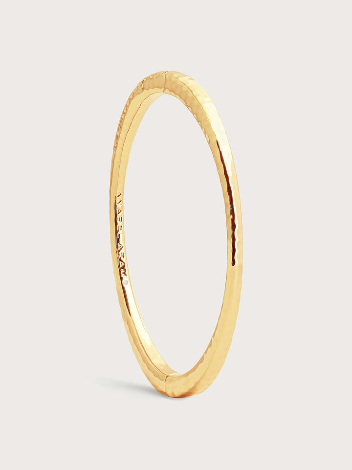 Farrier Thin Hinged Bangle in Gold