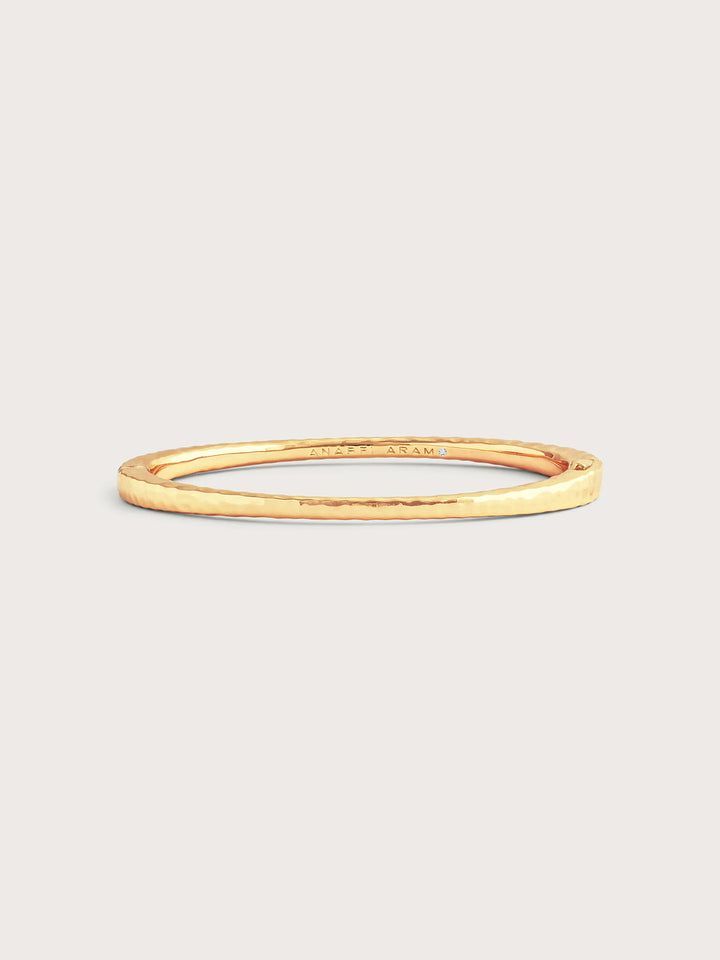 Farrier Thin Hinged Bangle in Gold