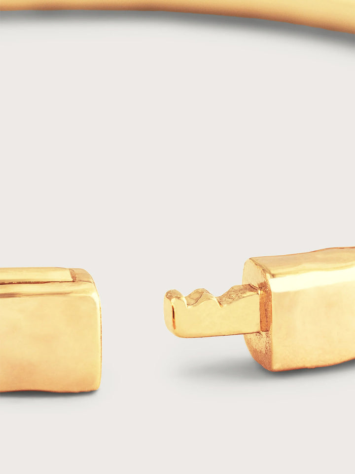 Farrier Thin Hinged Bangle in Gold