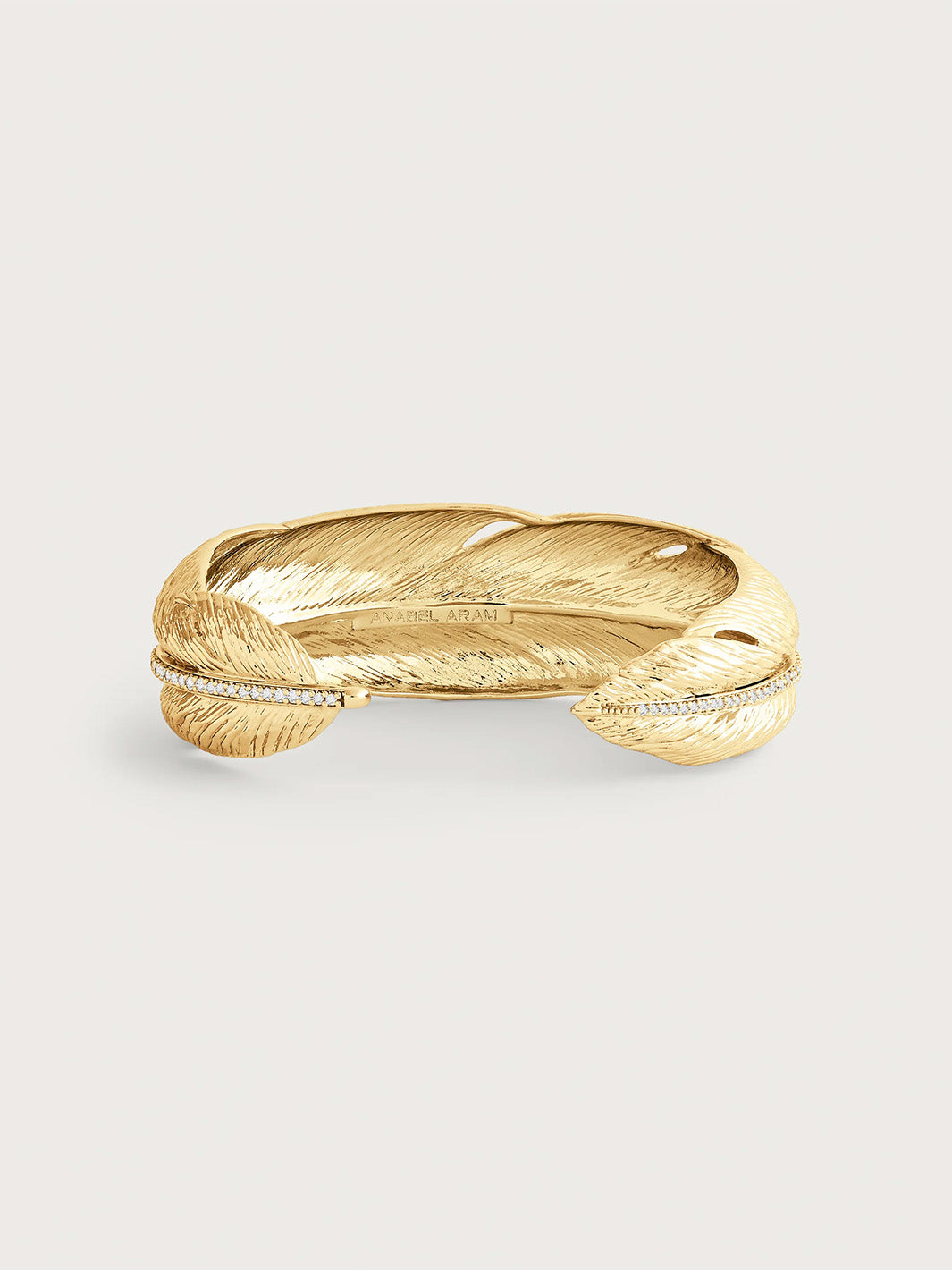 Feather Narrow Cuff, Gold