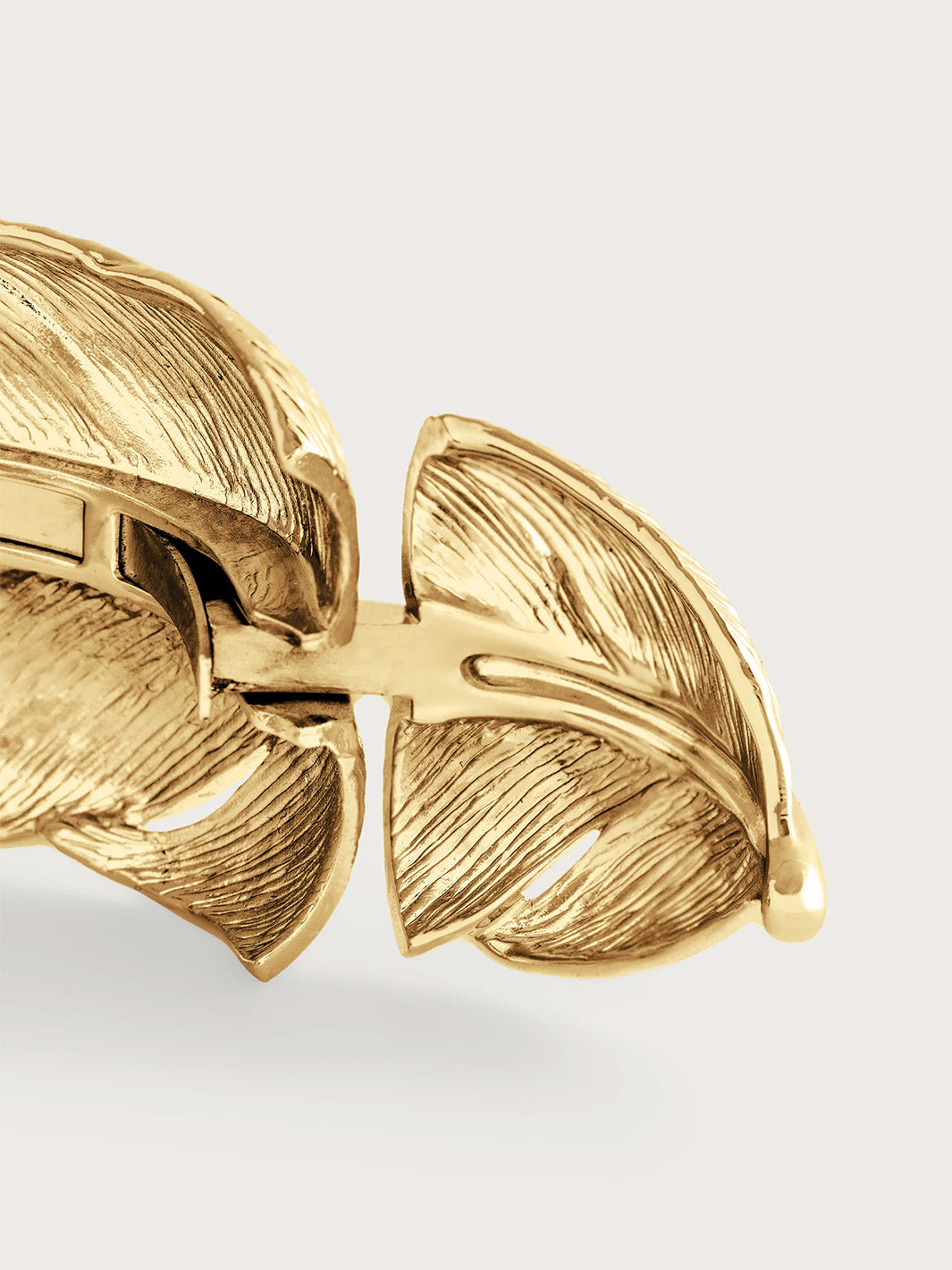Feather Narrow Cuff, Gold