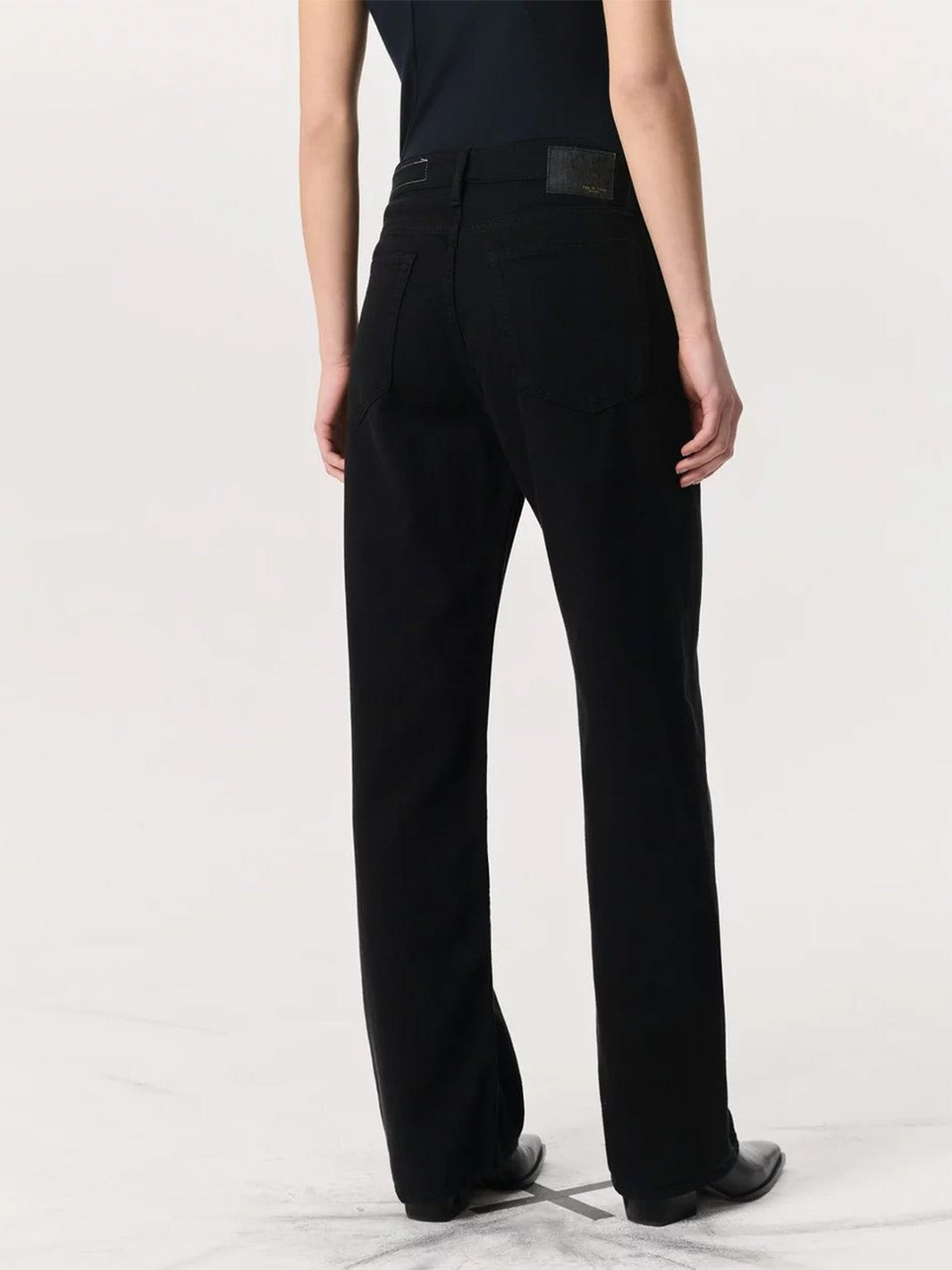 Featherweight Logan Wide Leg Jean in Black