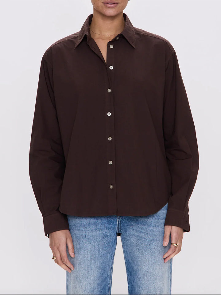 Finlay Button Up Shirt in Mocha