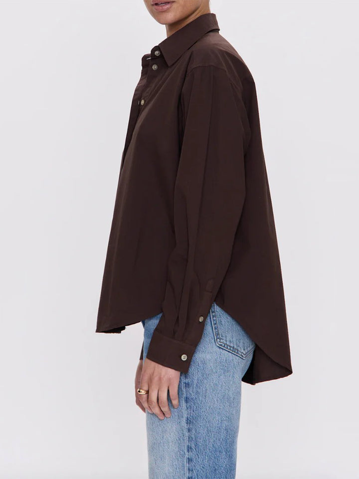 Finlay Button Up Shirt in Mocha