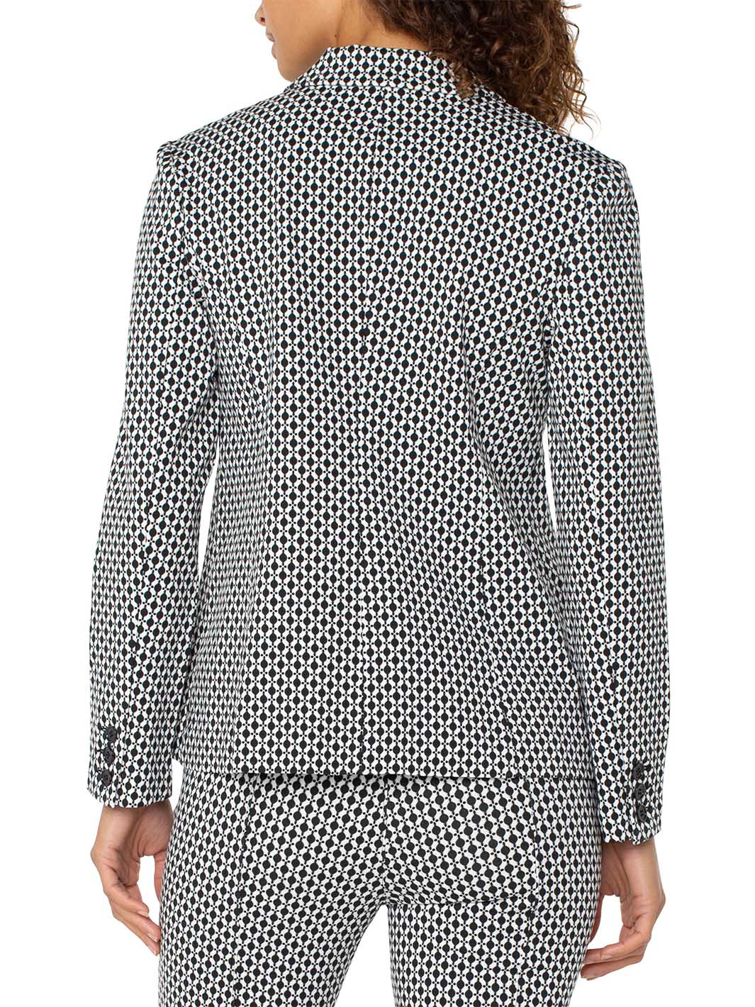 Fitted Blazer in Black/White