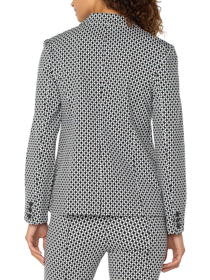 Fitted Blazer in Black/White
