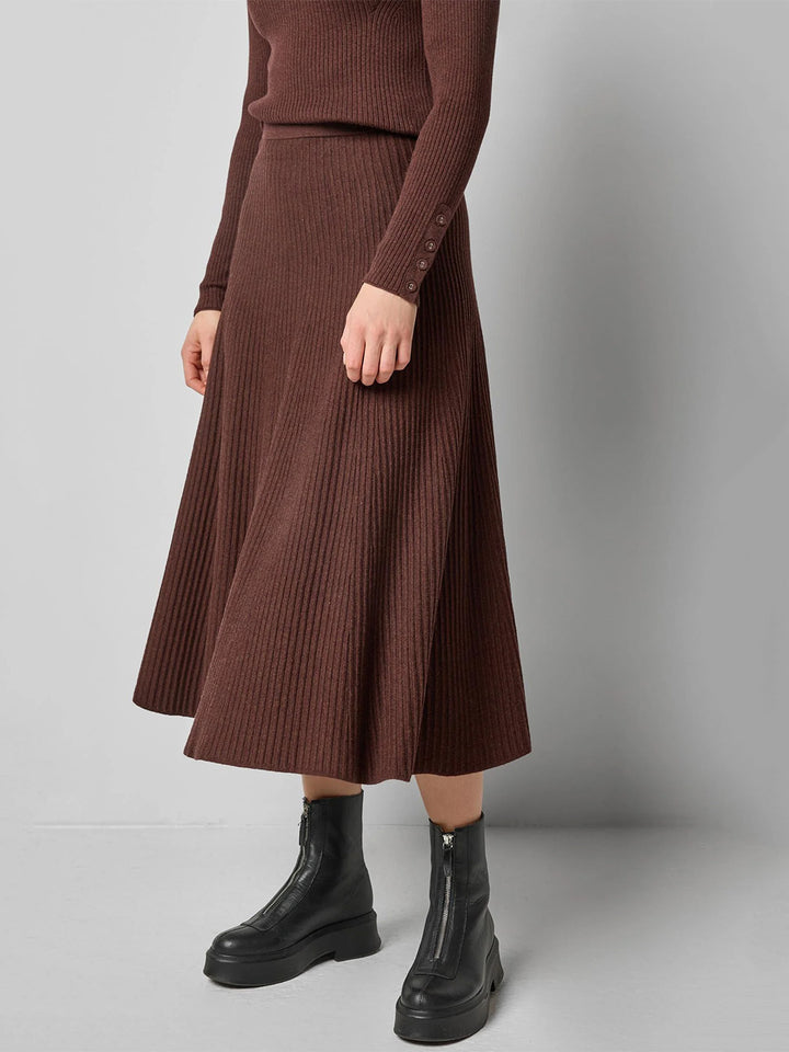 Flared Knit Skirt in Java