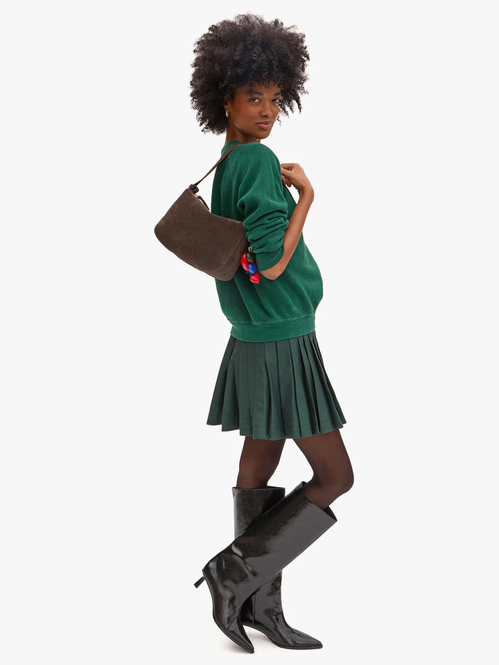 Fleurine Suede Bag in Chocolate