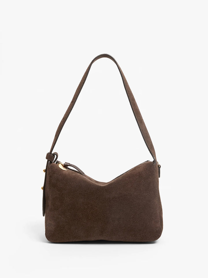 Fleurine Suede Bag in Chocolate