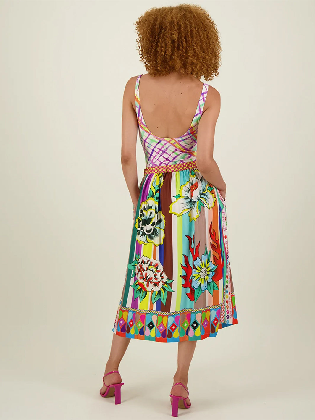 Vanessa Flower Printed Midi Skirt