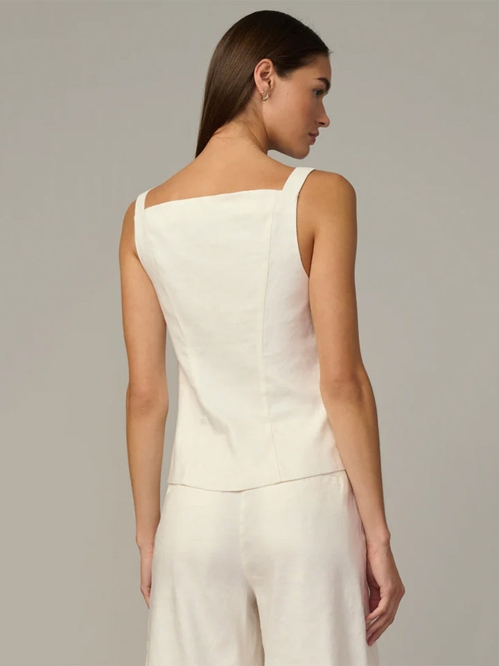 The Frankie Vest in Ecru