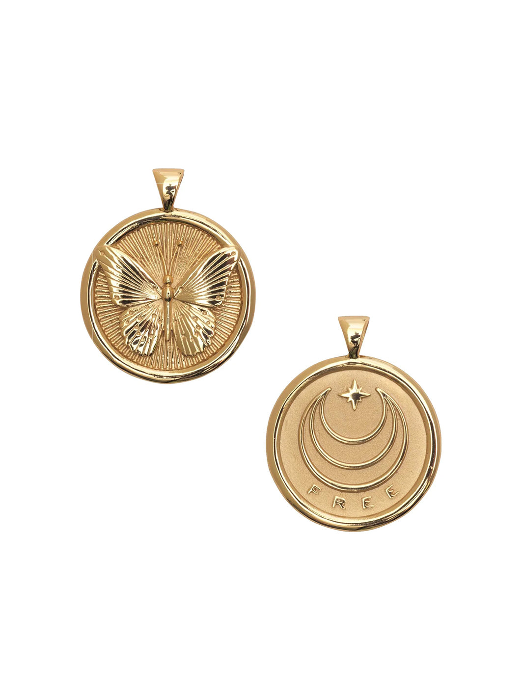FREE JW Small Pendant Coin and Chain in Gold