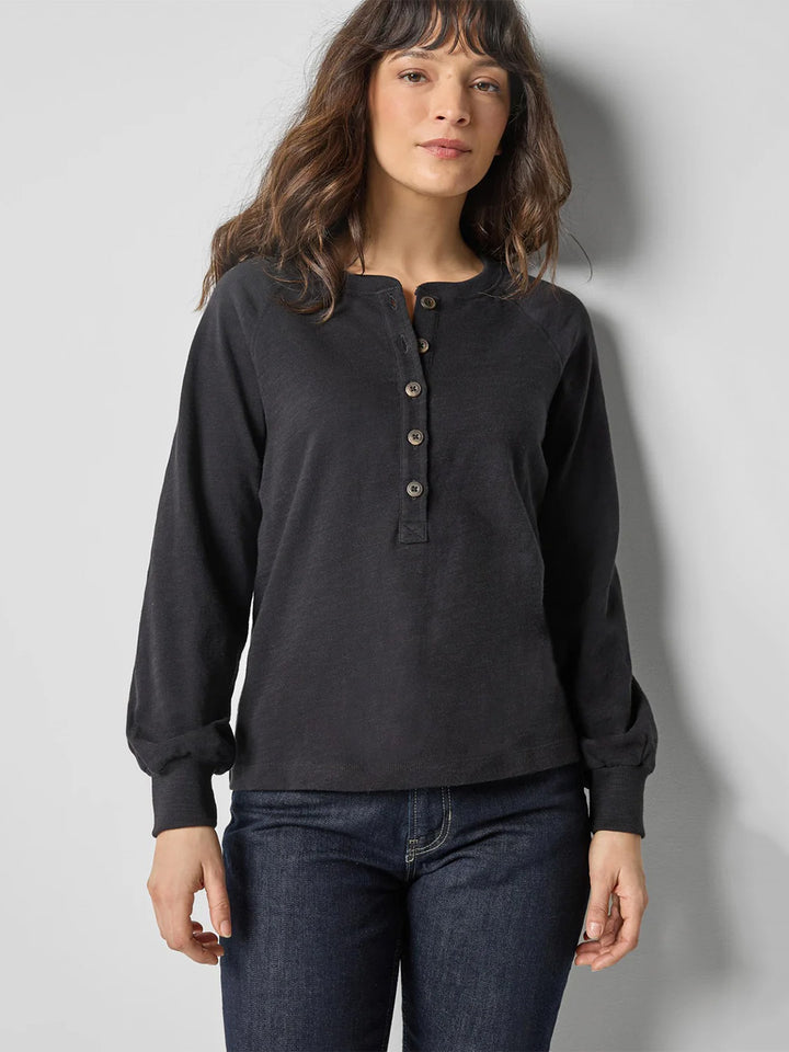 Full Sleeve Henley in Black