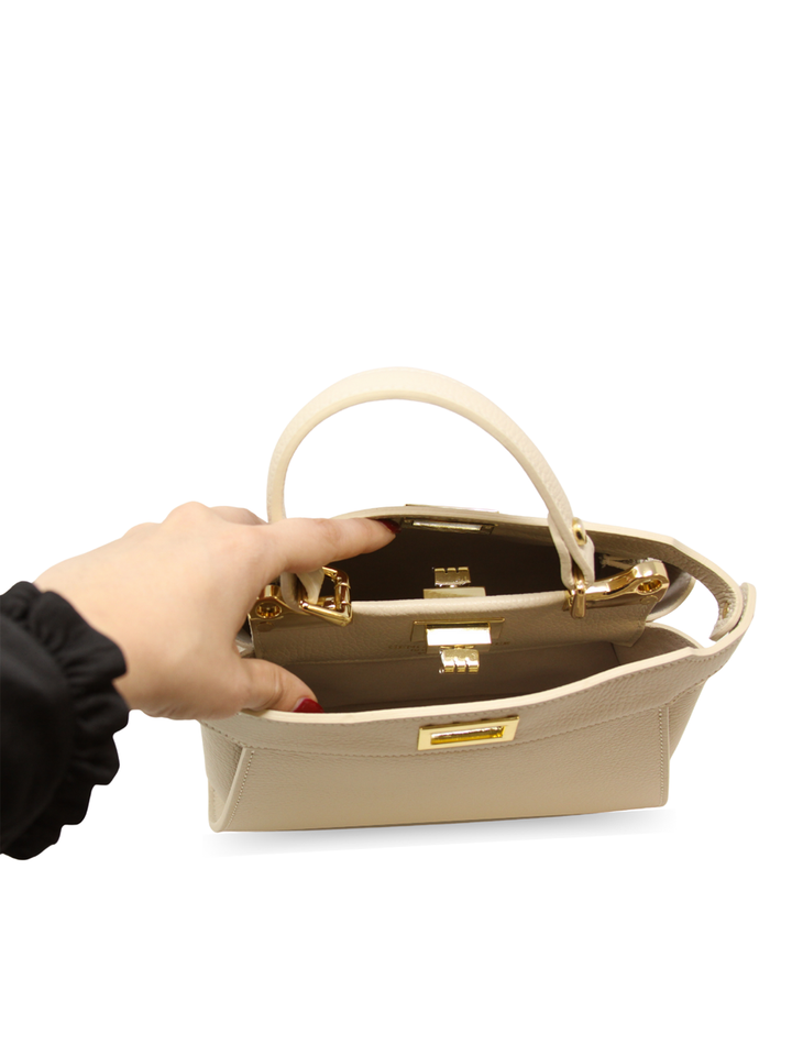 Italian Leather Bag in Camel
