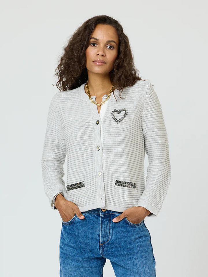 Gemma Cardigan in Silver Fox