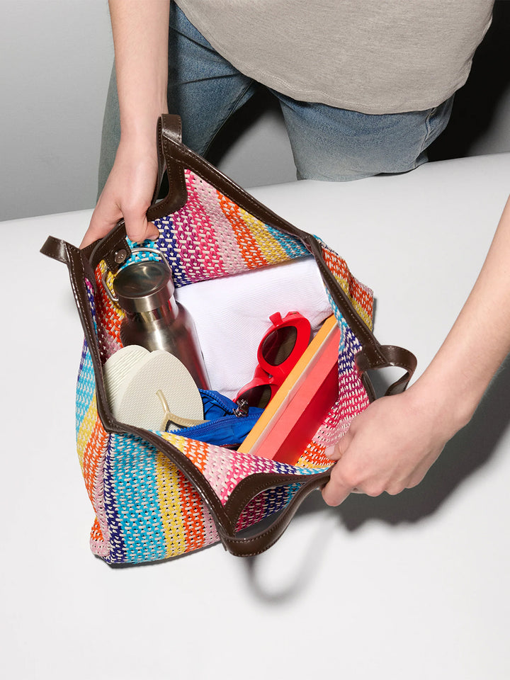 Large Georgica Tote in Feria Stripe