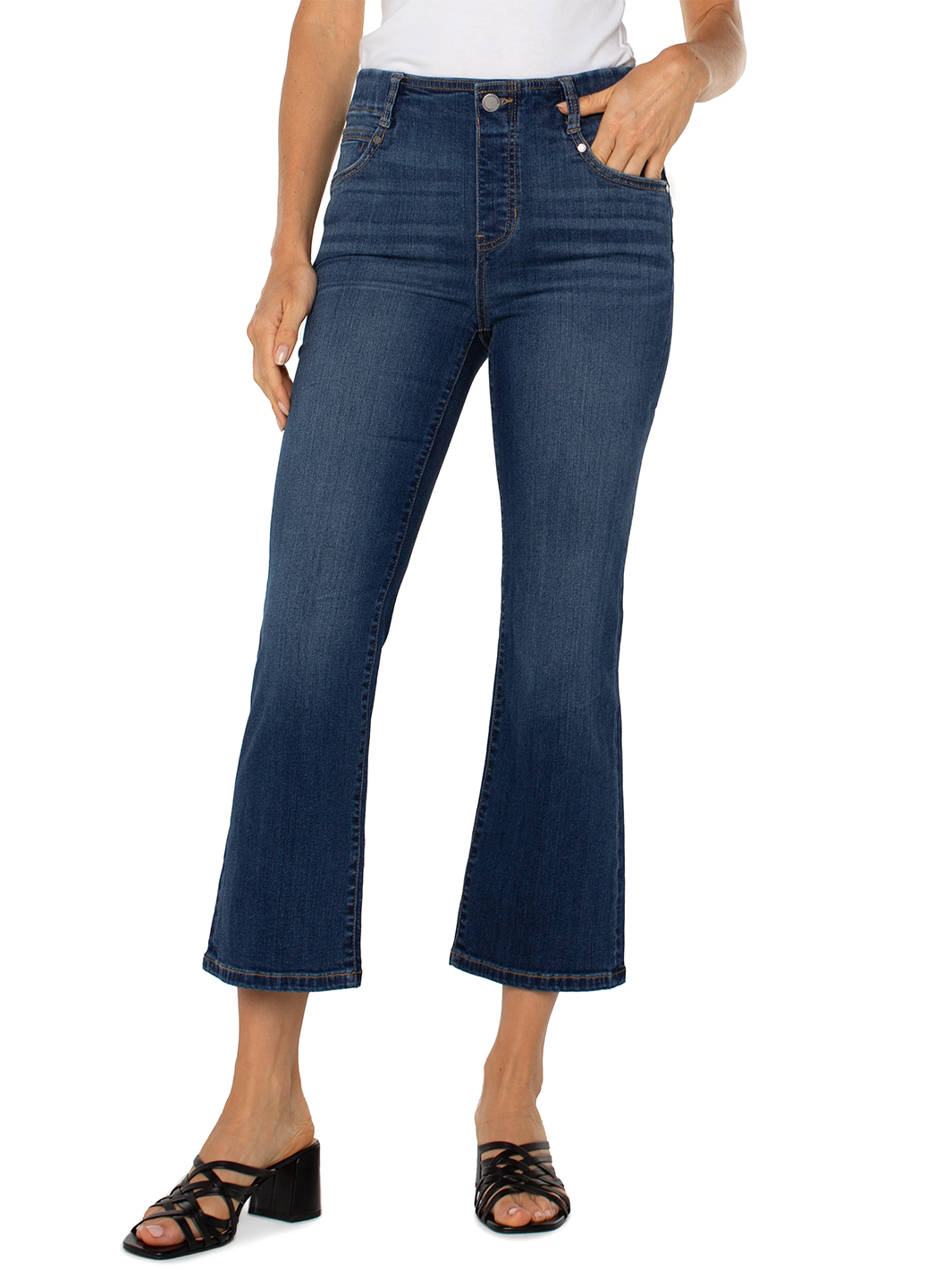 Gia Glider Crop Flare in Bonelli