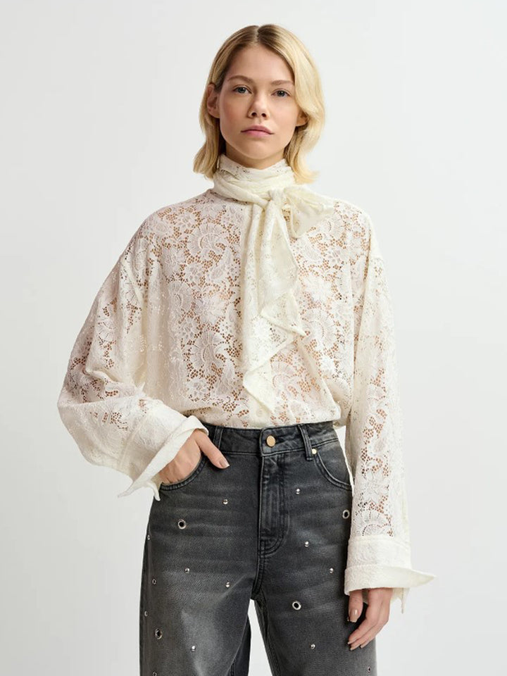 Giles Lace Shirt in White