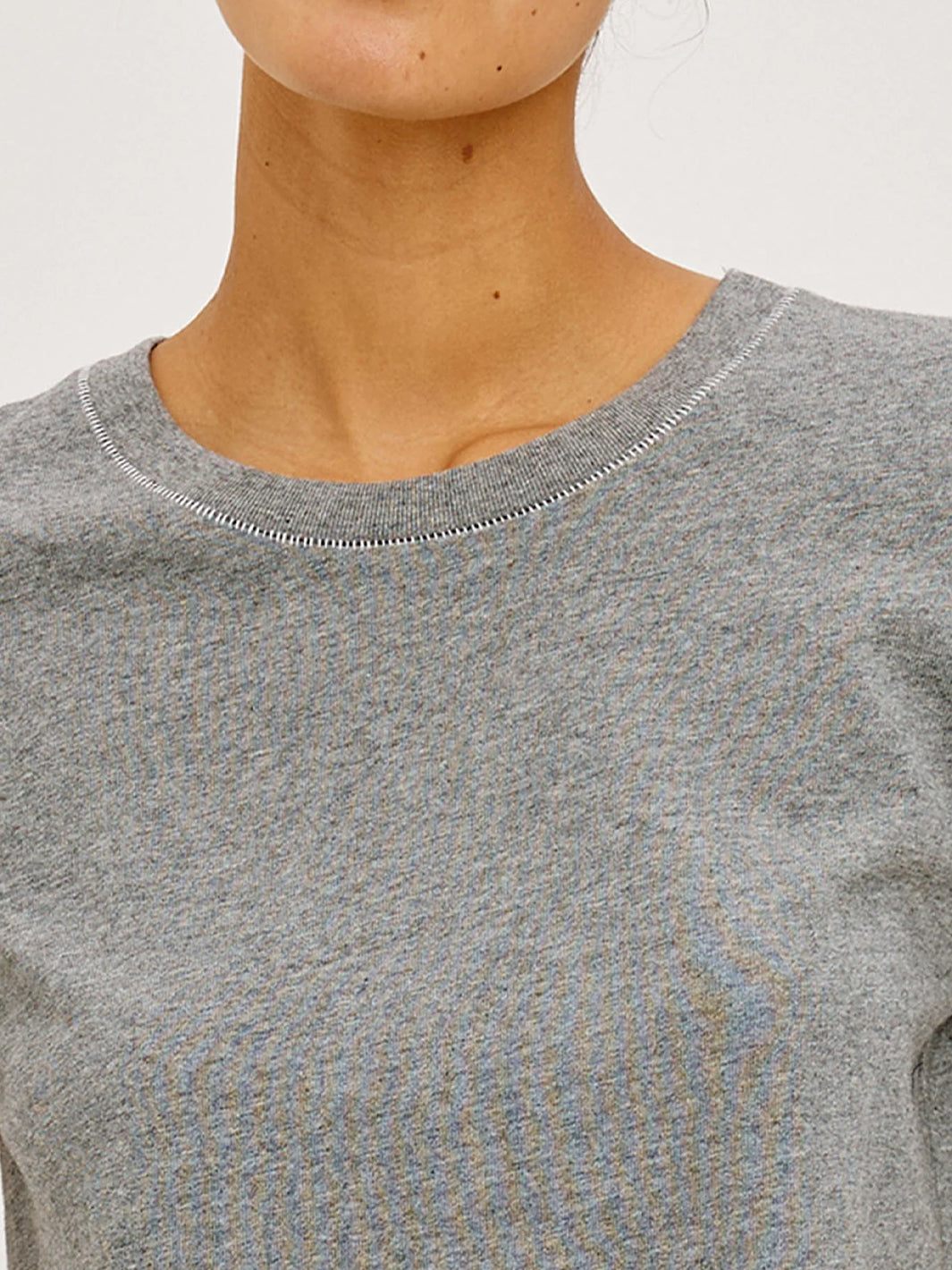 Girlfriend T-Shirt in Heather Contrast Stitch