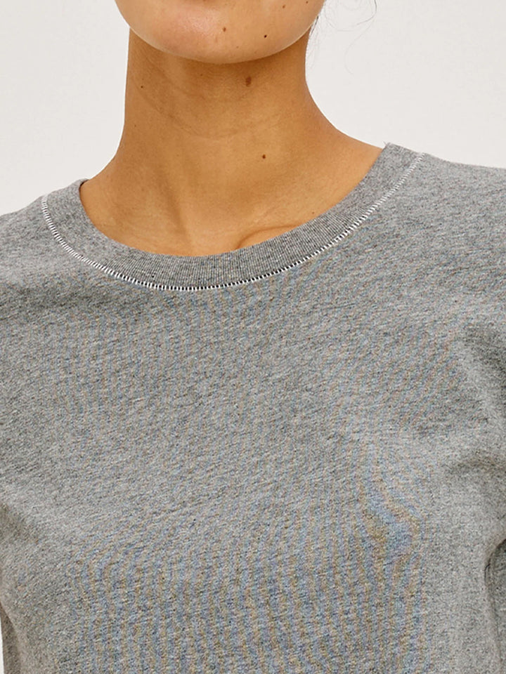 Girlfriend T-Shirt in Heather Contrast Stitch