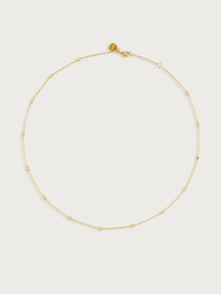 Gold Chain with Crystals