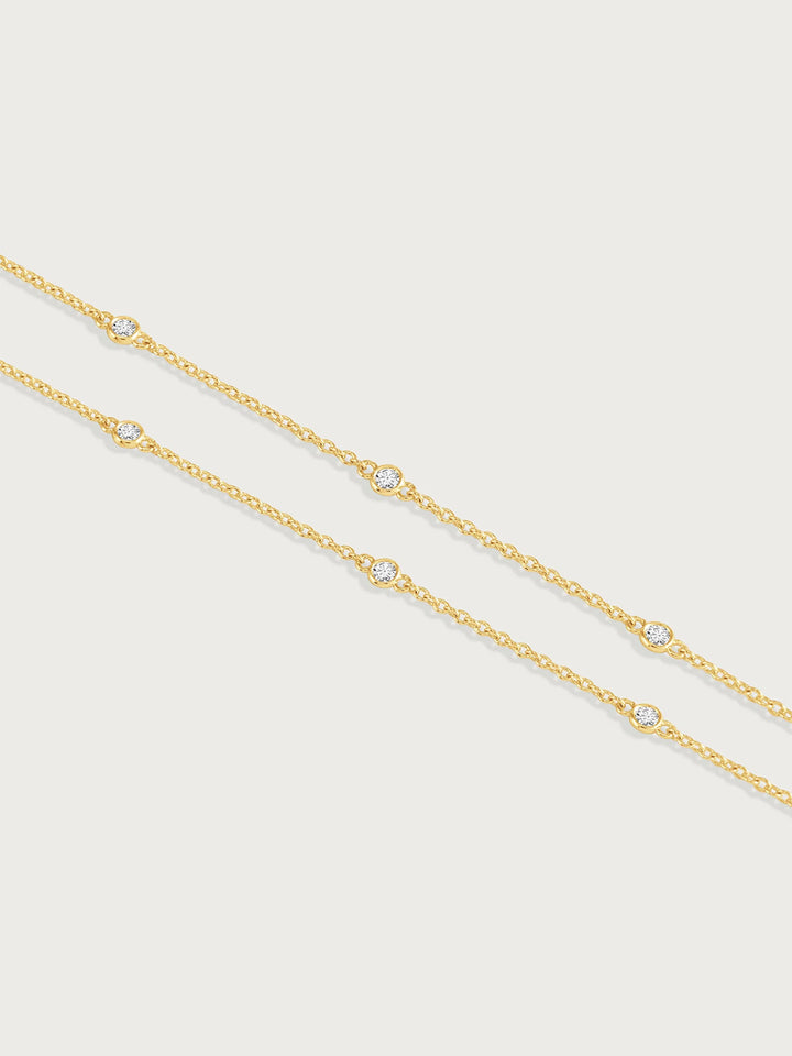 Gold Chain with Crystals