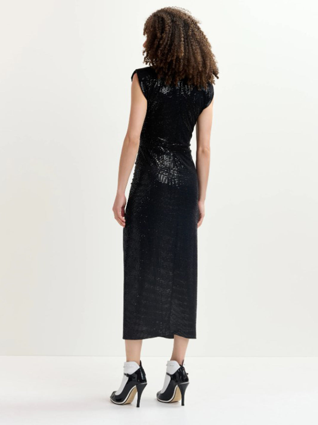 Golisee Fitted Jersey Dress in Black