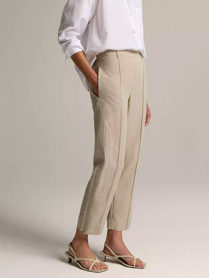 Grace Side-Strap Mid-Rise Pull-On Pant in Driftwood