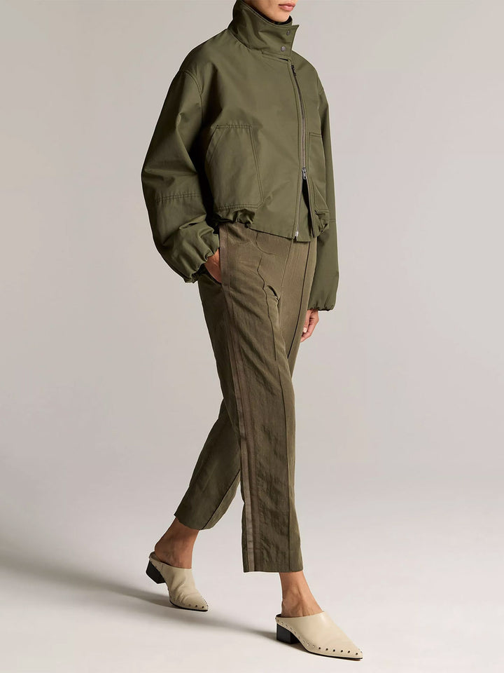Grace Side-Strap Mid-Rise Pull-On Pant in Sea Vine