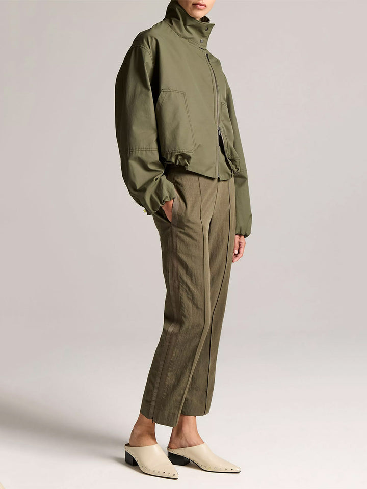 Grace Side-Strap Mid-Rise Pull-On Pant in Sea Vine