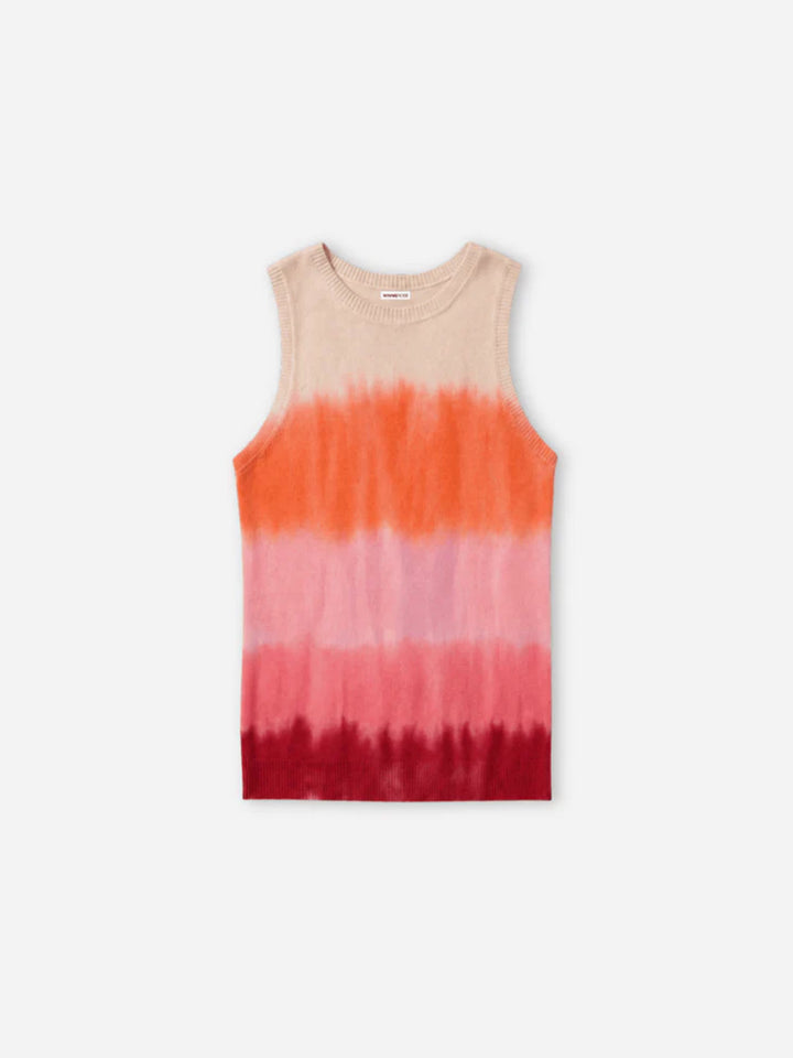 Ombre Crew Neck Tank in Warm Gradient