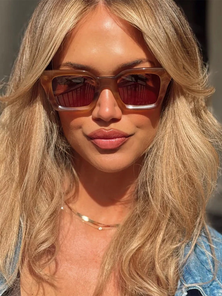 Greer Square Glasses in Tawny Tortoise Brown